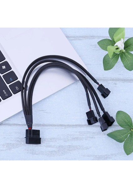 Kollu 4pin Ide Molex 4-Port 3pin/4pin Güç Siyah Kaynağı Fiş Soğutucu Soğutma Fanı Splitter Güç Kablo Tel Pc Bilgisayar Için (Yurt Dışından) indirimleri