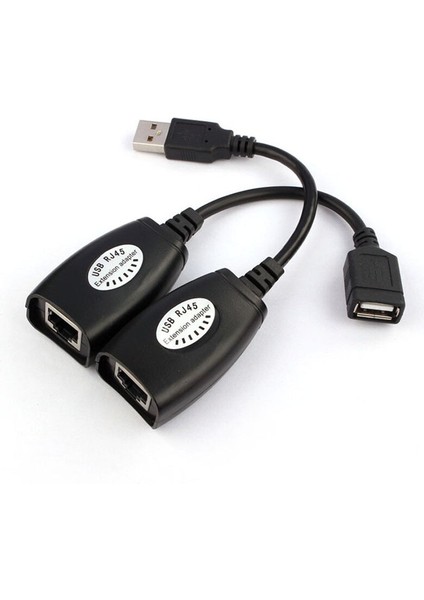 Gelişmiş 2018 Yeni Bilgisayar Adaptörü Mikro USB USB Uzatma Genişletici Adaptör Cat5 RJ45 Lan Kablosu Kullanarak 150 Ft'ye Kadar (Yurt Dışından)