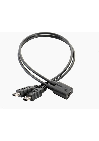 Mini USB 5pin Dişi Mini USB 5pin Erkek + Mini USB Erkek Y Splitter 1 Ila 2 Dönüştürücü Şarj Kablosu 30 cm (Yurt Dışından)