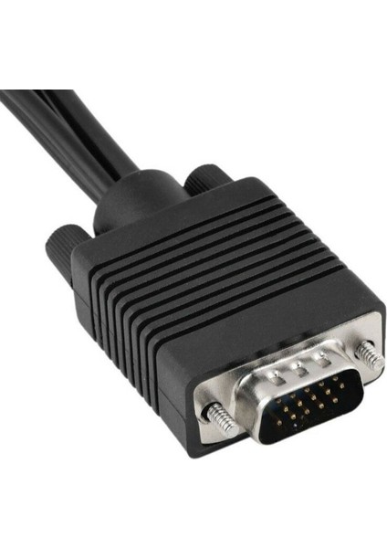 VGA 15 Pin Erkek 3rca Tv S-Video Av Çıkışı Dönüştürücü Adaptör Kablosu M/f Konektörü Pc Bilgisayar Dizüstü 20 cm (Yurt Dışından)