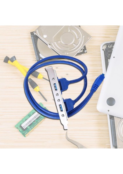 Tam Boyut Braketi Anakart 20PIN 2 Port USB Konektör Yuvası Dişi Adaptör Kablosu Pcı Plaka Arka 3.0 Panel Başlığı B7H6 (Yurt Dışından) modelleri