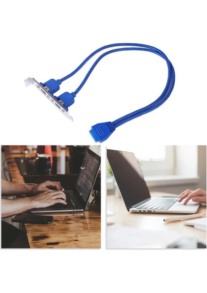Tam Boyut Braketi Anakart 20PIN 2 Port USB Konektör Yuvası Dişi Adaptör Kablosu Pcı Plaka Arka 3.0 Panel Başlığı B7H6 (Yurt Dışından) fırsatları