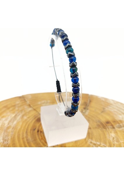 Hematit ve Mavi Baltık Damla Kehribar Bileklik fiyatları