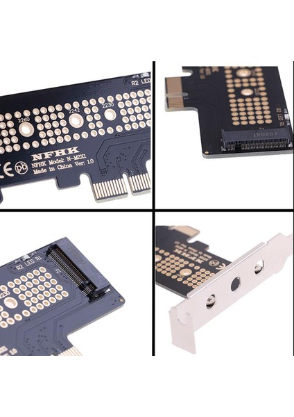 Nvme Pcıe M.2 Ngff Ssd'den Pcıe X1 Adaptör Kartına Pcıe X1'den M.2 Kartına Braketli (Yurt Dışından)