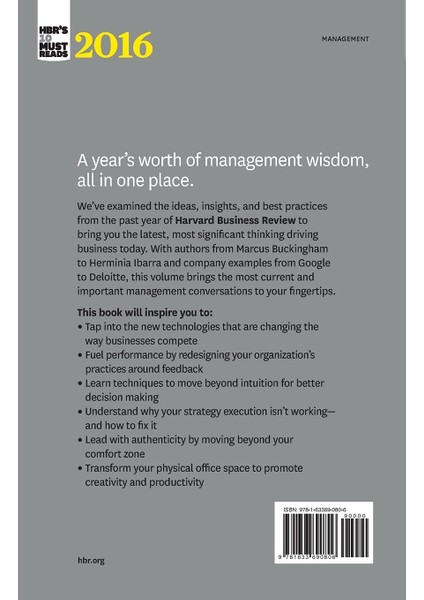 Hbr's 10 Must Reads 2016