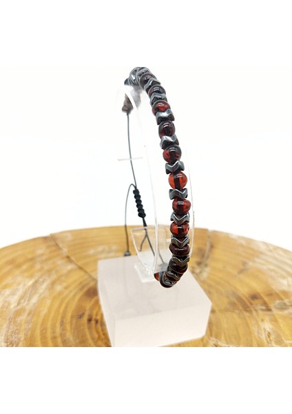 Hematit ve Vişne Baltık Damla Kehribar Bileklik fiyatları