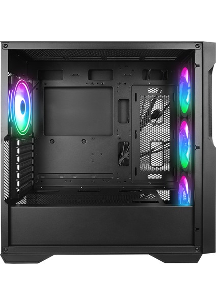 Cruıser V1 Mesh Temperli Camlı Siyah 4*14CM Rgb Fan Hub+Kumanda+Type-C E-Atx Big-T Gaming Oy