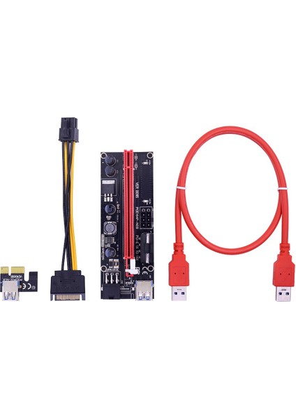 Çift LED VER009S USB 3.0 Pcı-E Yükseltici Ver 009S Express 1x 4x 8x 16X Genişletici Yükseltici Adaptör Kartı Sata 15PIN - 6 Pin Güç Kablosu (Yurt Dışından) fiyatları
