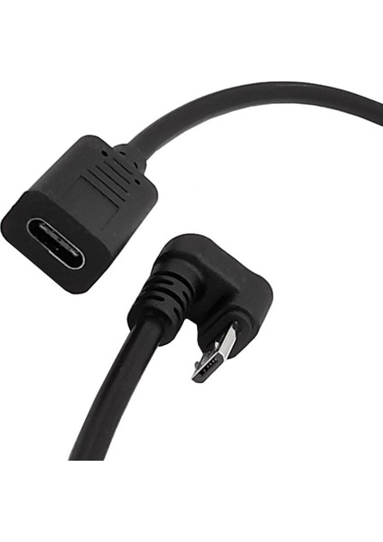 90 180 Derece Yukarı Açı USB 3.1 Tip C Dişi Mikro USB Erkek Usb-C Şarj Veri Dönüştürücü Adaptör Kablosu 0.3 M/30 cm (Yurt Dışından) modelleri