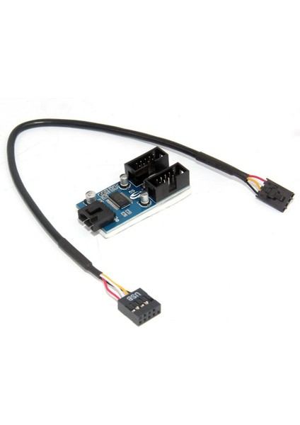 Pin USB Başlığı Erkek 1 Ila 2 Kadın Uzatma Splitter Kablosu 9 P Konnektör Adaptörü Plastik + Metal Malzeme (Yurt Dışından) indirimleri