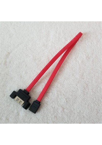 Sata Erkek Adaptör - Esata Dişi Konnektör Veri Uzatma Kablosu Sabitlenebilir Montaj Teli Kırmızı 40CM (Yurt Dışından)