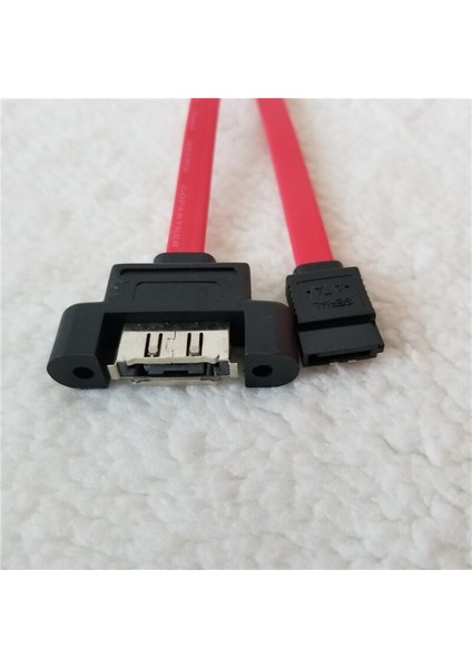 Sata Erkek Adaptör - Esata Dişi Konnektör Veri Uzatma Kablosu Sabitlenebilir Montaj Teli Kırmızı 40CM (Yurt Dışından) modelleri