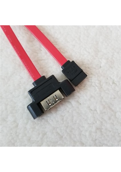Sata Erkek Adaptör - Esata Dişi Konnektör Veri Uzatma Kablosu Sabitlenebilir Montaj Teli Kırmızı 40CM (Yurt Dışından) fırsatları