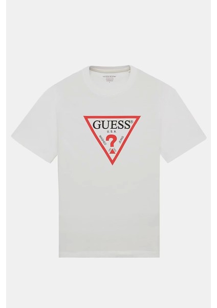 Erkek Beyaz Logolu Ikonik T-Shirt indirimleri