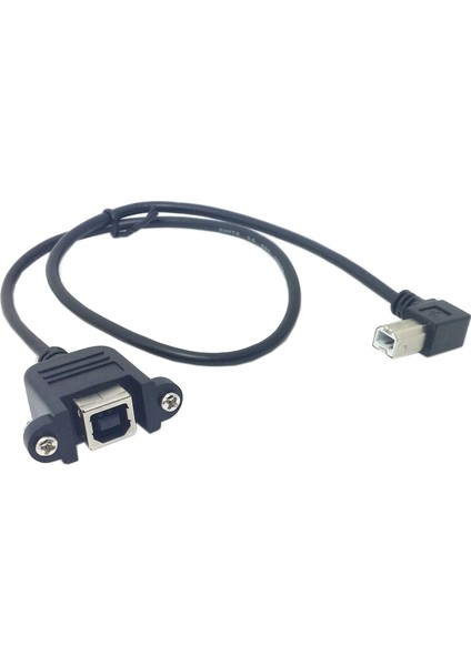 Sol Açılı 90 Derece USB B Tipi Erkek - Dişi Panel Montajlı Vidalı Uzatma Kablosu 50CM (Yurt Dışından) modelleri