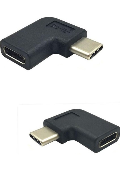 USB 3.1 Tip C Dişi - Erkek 90 Derece Açı Sol Sağ Adaptör Dönüştürücü Konektörü Usb-C (Yurt Dışından) fiyatları