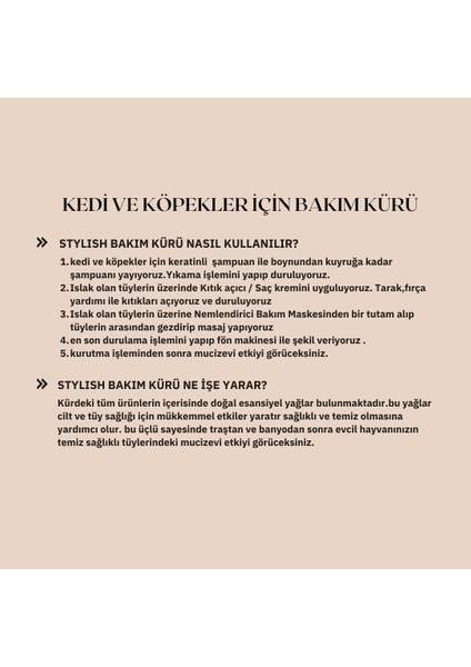 Kedi ve Köpekler Için Keratin Bakım Kürü 3'lü Set fiyatları