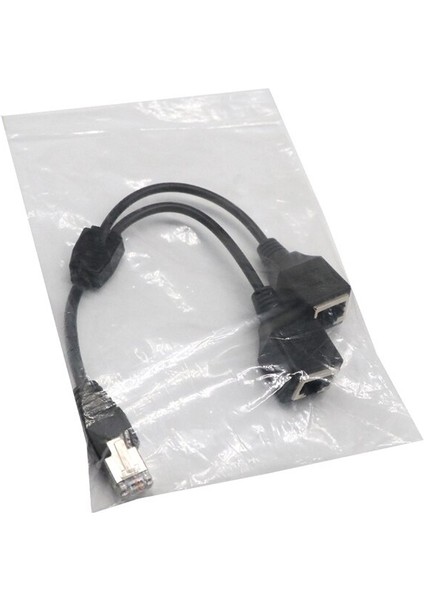 Yeni Siyah RJ45 Erkek 2 Kadın Splitter Ethernet Lan Ağ Adaptör Kablosu 24 cm (Yurt Dışından) modelleri