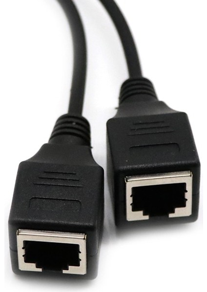 Yeni Siyah RJ45 Erkek 2 Kadın Splitter Ethernet Lan Ağ Adaptör Kablosu 24 cm (Yurt Dışından) fırsatları