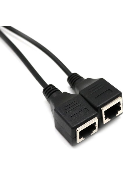 Yeni Siyah RJ45 Erkek 2 Kadın Splitter Ethernet Lan Ağ Adaptör Kablosu 24 cm (Yurt Dışından) indirimleri