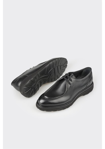 Siyah Deri Erkek Günlük Ayakkabı modelleri