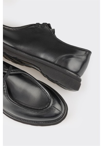 Siyah Deri Erkek Günlük Ayakkabı indirimleri