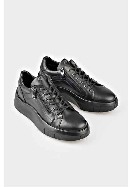 Siyah Deri Erkek Spor Ayakkabı fiyatları