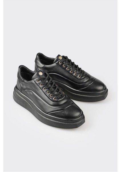 Siyah Deri Erkek Spor Ayakkabı fiyatları