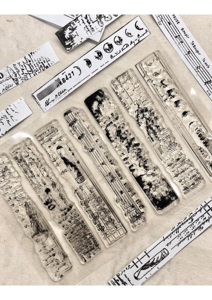 Vintage Doğadan Sesler Desenli Slikon Damga / Mühür / Şeffaf Damga / Kaşe / Stamp / Seal fiyatları