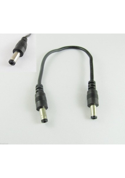 3 Adet Cctv Dc Güç Fişi 5.5x2.1mm Erkek - Erkek Konnektör Uzatma Kablosu Kablosu 20 cm (Yurt Dışından)