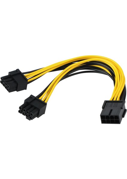 Güç Uzatma Kablosu Pcı-E Pcıe 8pin Dişi Adaptör Çift Bağlantı Noktalı 8 P 6 + 2 Pozisyon Erkek Konnektör Gpu Grafik Ekran Kartı Adaptörü (Yurt Dışından)