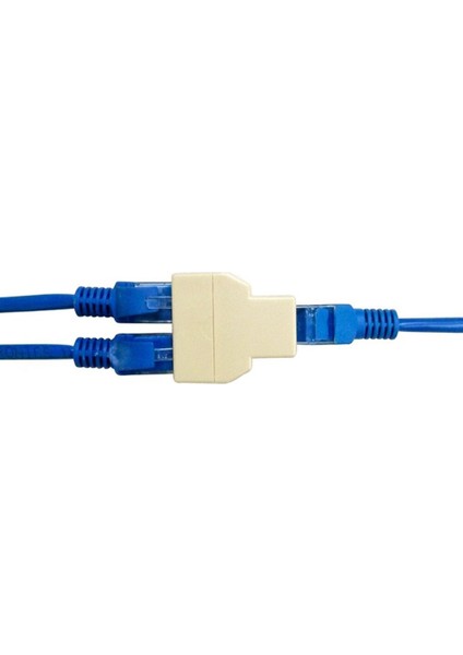 RJ45 Ayırıcı Adaptör 1 Ila 2 Çift Dişi Bağlantı Noktası Cat5/6 Lan Ethernet Soketi Ağ Bağlantıları Ayırıcı Adaptör P15 (Yurt Dışından)