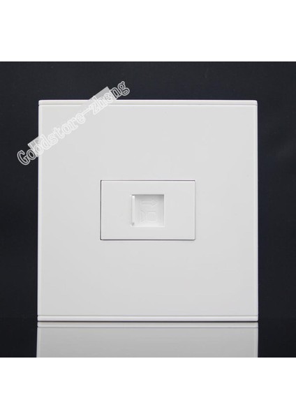 Duvar Soket Plakası Tek Bir Bağlantı Noktalı Ağ Ethernet Lan Cat6 Çıkış Paneli Ön Paneli RJ45 Ev Ofis Fiş Adaptörü (Yurt Dışından)