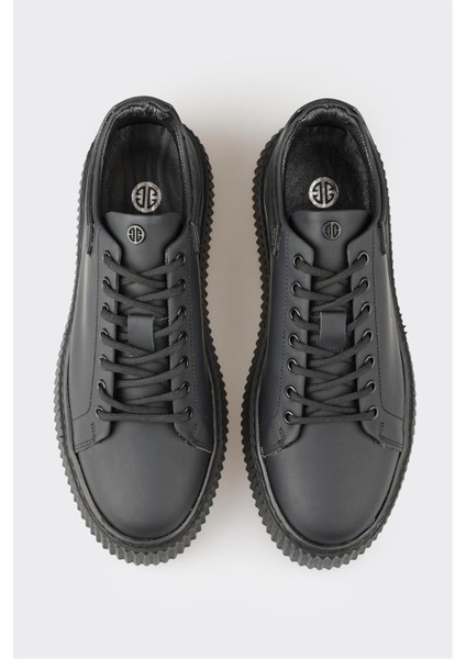 Siyah Deri Erkek Spor Ayakkabı fırsatları