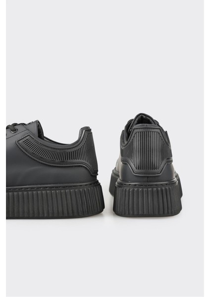 Siyah Deri Erkek Spor Ayakkabı indirimleri