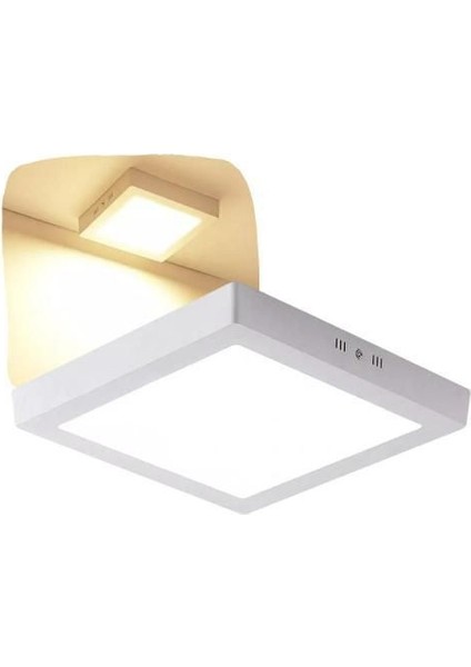 18 Watt Kare Beyaz Metal Kasa 3200 Kelvin Ultra Kaliteli Sıva Üstü LED Tavan Armatürü, LED Panel modelleri