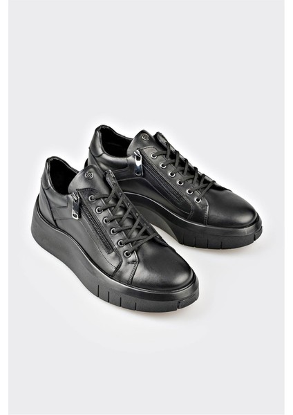 Siyah Deri Erkek Spor Ayakkabı fiyatları