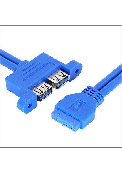 Great-Q Çift USB 3.0 Arka Panel Genişletme Braketi - 20 Pinli Başlık Kablosu Anakart 30 cm (Yurt Dışından) fırsatları