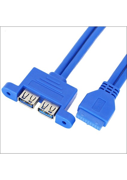 Great-Q Çift USB 3.0 Arka Panel Genişletme Braketi - 20 Pinli Başlık Kablosu Anakart 30 cm (Yurt Dışından) indirimleri