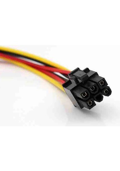 Çift Atx Molex Gücü - 6 Pinli Pcı Express Kablosu Atx Ide Molex Gücü Çift 4 - 6 Pinli Pcı Express Pcıe Ekran Kartı Adaptör Kablosu (Yurt Dışından)