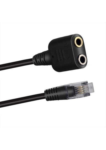 Çift 3,5 mm Dişi Ses Soketi - Rj9 Erkek Modüler Fiş Adaptör Kablosu Kulaklık Kulaklık Adater Kablosu - 6 Inç (Yurt Dışından) fiyatları