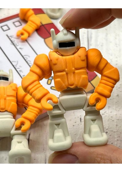 Kawaii Turuncu Robot Silgi