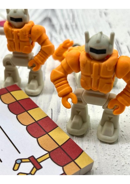 Kawaii Turuncu Robot Silgi