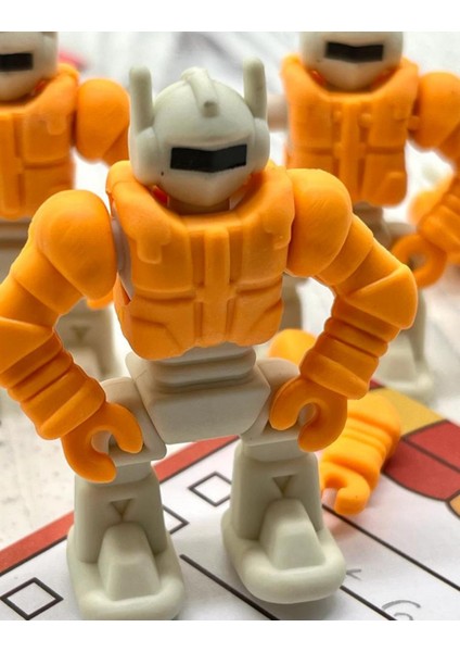 Kawaii Turuncu Robot Silgi