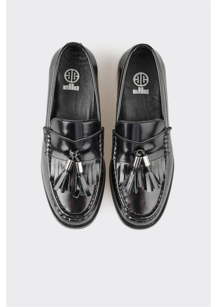 Siyah Deri Kadın Günlük Ayakkabı fırsatları