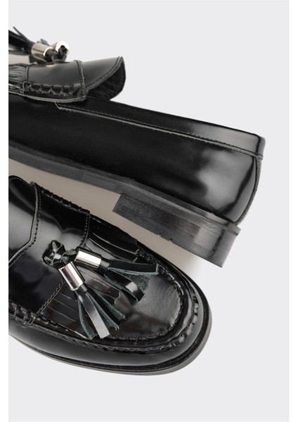 Siyah Deri Kadın Günlük Ayakkabı indirimleri