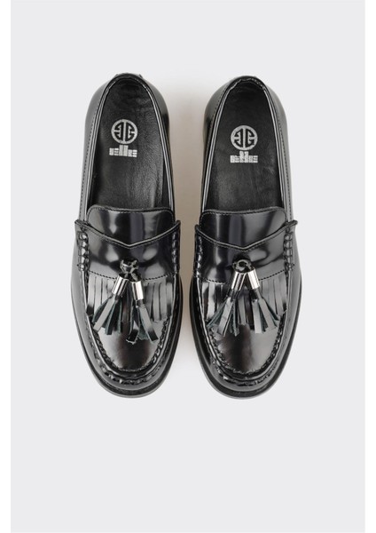 Siyah Deri Kadın Günlük Ayakkabı fırsatları