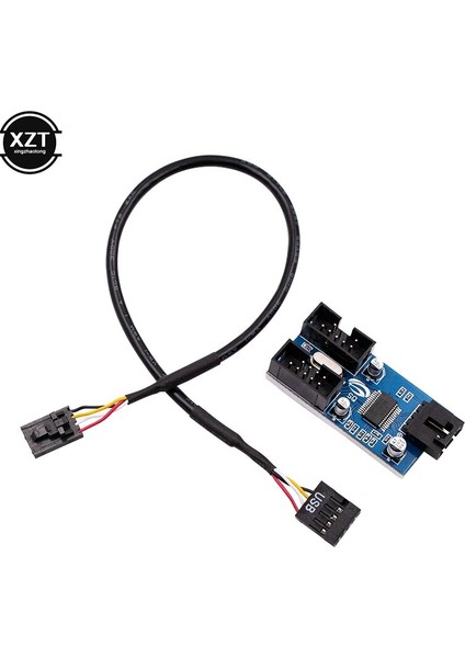 9pin Çoğaltıcı Başlık Ayırıcı 1 Ila 2 Anakart USB Uzatma Kablosu Kartı 9 Pin Ara Konnektör Bağlantı Noktası Multilier (Yurt Dışından) fiyatları