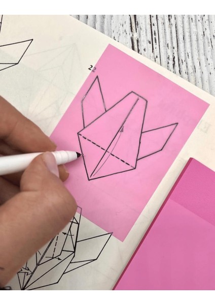 Soft Koyu Pembe Şeffaf Post-It / Transparan Sticky Note / Sticky Note / Bullet Journal