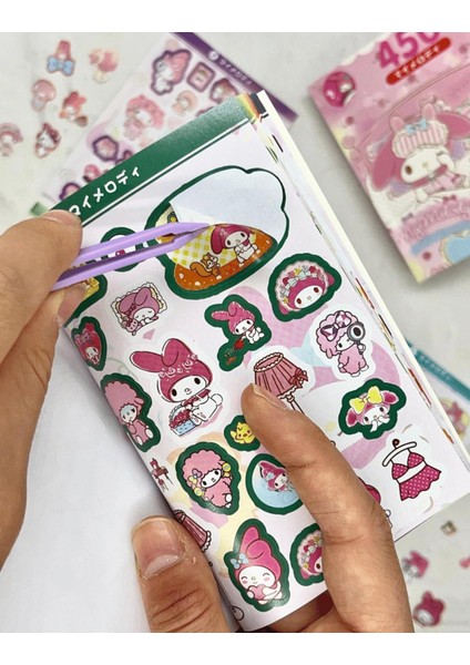 Sanrio My Melody Karakteri Defter 16 Yaprak 450 Adet Sticker / Bullet Journal / Defter Süsleme indirimleri